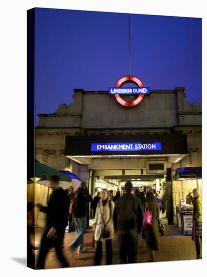 Underground Station, London, England-Neil Farrin-Stretched Canvas