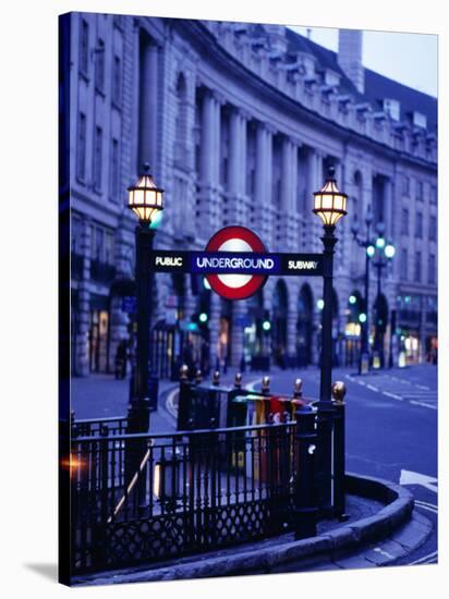 Underground Station Sign, London, United Kingdom, England-Christopher Groenhout-Stretched Canvas