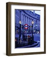 Underground Station Sign, London, United Kingdom, England-Christopher Groenhout-Framed Photographic Print