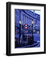 Underground Station Sign, London, United Kingdom, England-Christopher Groenhout-Framed Photographic Print