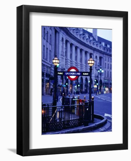 Underground Station Sign, London, United Kingdom, England-Christopher Groenhout-Framed Photographic Print