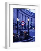 Underground Station Sign, London, United Kingdom, England-Christopher Groenhout-Framed Photographic Print