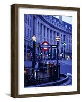 Underground Station Sign, London, United Kingdom, England-Christopher Groenhout-Framed Photographic Print