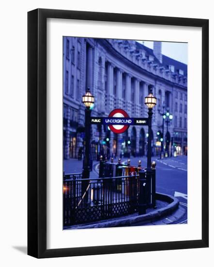 Underground Station Sign, London, United Kingdom, England-Christopher Groenhout-Framed Photographic Print