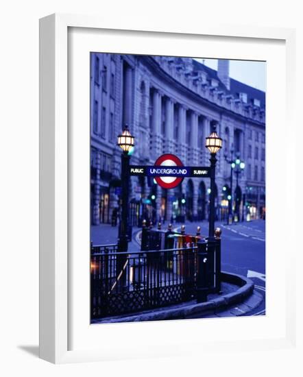 Underground Station Sign, London, United Kingdom, England-Christopher Groenhout-Framed Photographic Print
