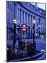 Underground Station Sign, London, United Kingdom, England-Christopher Groenhout-Mounted Photographic Print