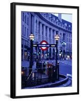 Underground Station Sign, London, United Kingdom, England-Christopher Groenhout-Framed Photographic Print