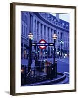 Underground Station Sign, London, United Kingdom, England-Christopher Groenhout-Framed Photographic Print