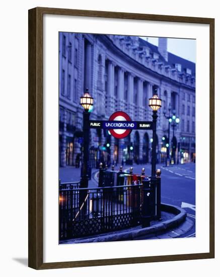 Underground Station Sign, London, United Kingdom, England-Christopher Groenhout-Framed Photographic Print