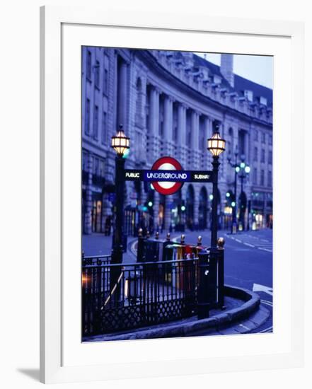 Underground Station Sign, London, United Kingdom, England-Christopher Groenhout-Framed Photographic Print