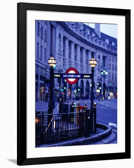 Underground Station Sign, London, United Kingdom, England-Christopher Groenhout-Framed Photographic Print