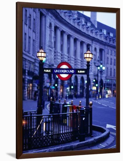 Underground Station Sign, London, United Kingdom, England-Christopher Groenhout-Framed Photographic Print