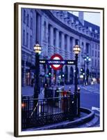 Underground Station Sign, London, United Kingdom, England-Christopher Groenhout-Framed Photographic Print