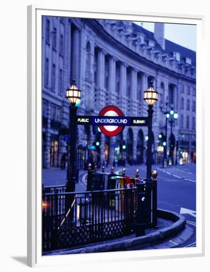 Underground Station Sign, London, United Kingdom, England-Christopher Groenhout-Framed Photographic Print