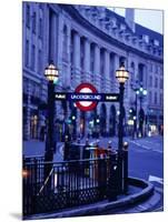 Underground Station Sign, London, United Kingdom, England-Christopher Groenhout-Mounted Photographic Print