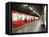 Underground Train, Milan, Lombardy, Italy, Europe-Vincenzo Lombardo-Framed Stretched Canvas