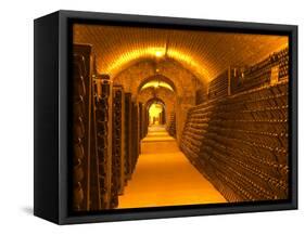 Underground Wine Cellar, Champagne Francois Seconde, Sillery Grand Cru-Per Karlsson-Framed Stretched Canvas