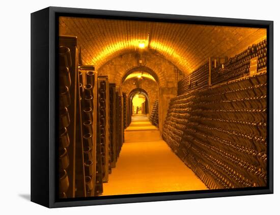 Underground Wine Cellar, Champagne Francois Seconde, Sillery Grand Cru-Per Karlsson-Framed Stretched Canvas