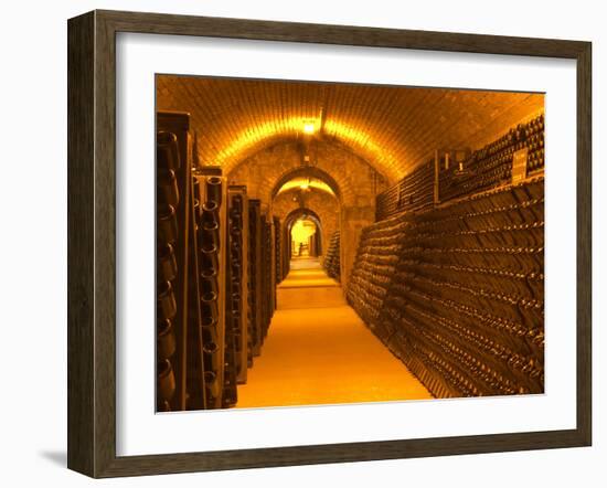 Underground Wine Cellar, Champagne Francois Seconde, Sillery Grand Cru-Per Karlsson-Framed Photographic Print