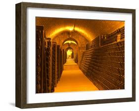 Underground Wine Cellar, Champagne Francois Seconde, Sillery Grand Cru-Per Karlsson-Framed Photographic Print