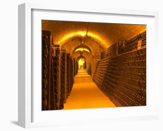 Underground Wine Cellar, Champagne Francois Seconde, Sillery Grand Cru-Per Karlsson-Framed Photographic Print