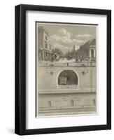 Underground Works at the Junction of Hampstead-Road, Euston-Road, and Tottenham-Court-Road-null-Framed Premium Giclee Print