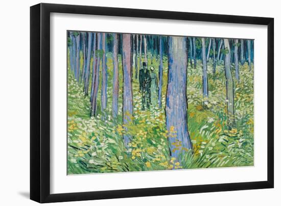 Undergrowth with Two Figures, 1890-Vincent van Gogh-Framed Premium Giclee Print