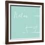 Underline Bath V Teal-Veronique Charron-Framed Art Print