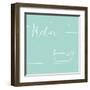 Underline Bath V Teal-Veronique Charron-Framed Art Print