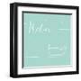 Underline Bath V Teal-Veronique Charron-Framed Art Print