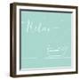 Underline Bath V Teal-Veronique Charron-Framed Art Print