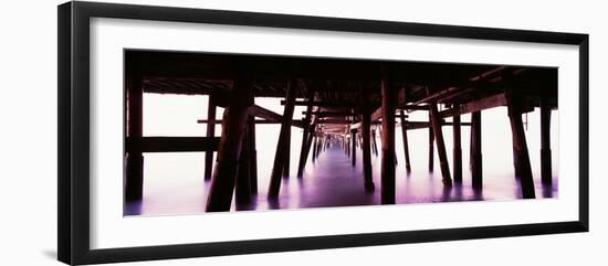 Underneath view of San Clemente Pier, San Clemente, Orange County, California, USA-null-Framed Photographic Print
