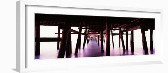 Underneath view of San Clemente Pier, San Clemente, Orange County, California, USA-null-Framed Photographic Print