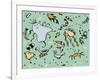 Undersea Creatures-Carla Martell-Framed Giclee Print