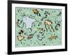 Undersea Creatures-Carla Martell-Framed Giclee Print