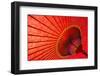 Underside of Red Japanese Parasol-Sam Chadwick-Framed Photographic Print