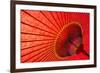 Underside of Red Japanese Parasol-Sam Chadwick-Framed Photographic Print
