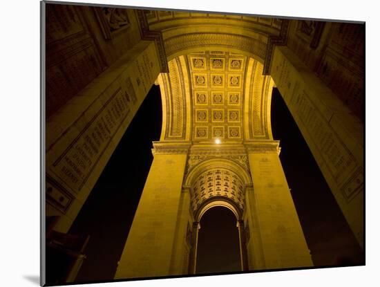 Underside of the Arc de Triomphe at Night, Paris, France-Jim Zuckerman-Mounted Photographic Print