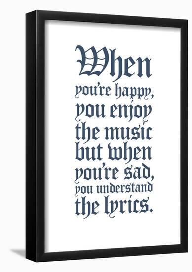 Understanding the Lyrics (White)-null-Framed Poster