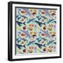 Underwater Adventure Pattern II-Regina Moore-Framed Art Print