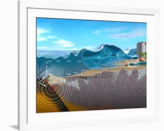 Underwater Earthquake And Tsunami-Jose Antonio-Framed Photographic Print