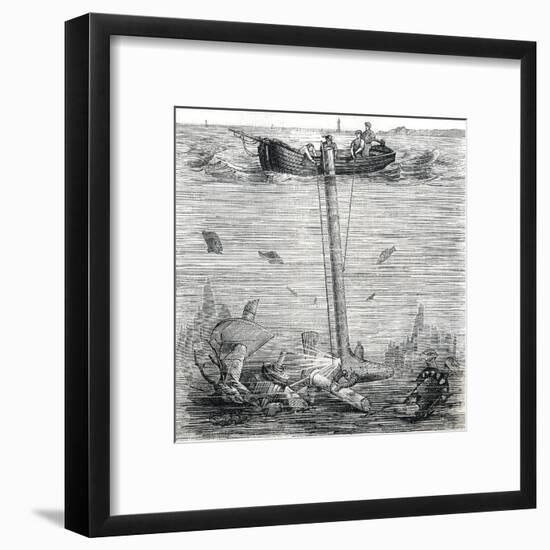 Underwater Explorer-null-Framed Art Print