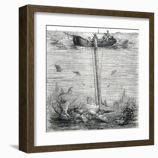 Underwater Explorer-null-Framed Art Print