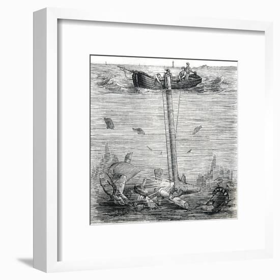 Underwater Explorer-null-Framed Art Print