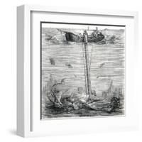 Underwater Explorer-null-Framed Art Print