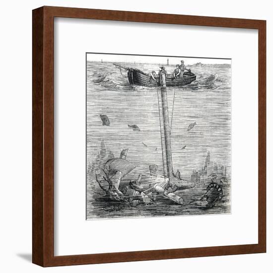 Underwater Explorer-null-Framed Art Print