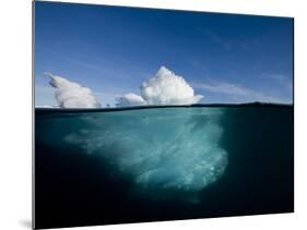 Underwater Image of Icebergs Floating Near Face of Jakobshavn Isfjord, Ilulissat, Greenland-Paul Souders-Mounted Photographic Print