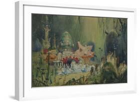 Underwater Kingdom. Stage Design for the Opera Rusalka by A. Dargomyzhsky, 1884-Viktor Mikhaylovich Vasnetsov-Framed Giclee Print