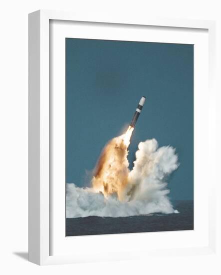 Underwater Launch of a Trident Ballistic Missile from a Submarine-null-Framed Photo