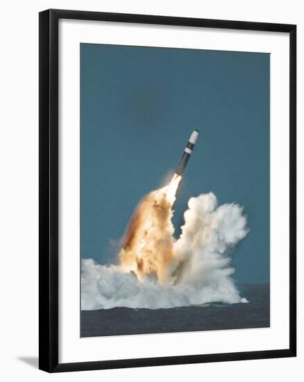 Underwater Launch of a Trident Ballistic Missile from a Submarine-null-Framed Photo